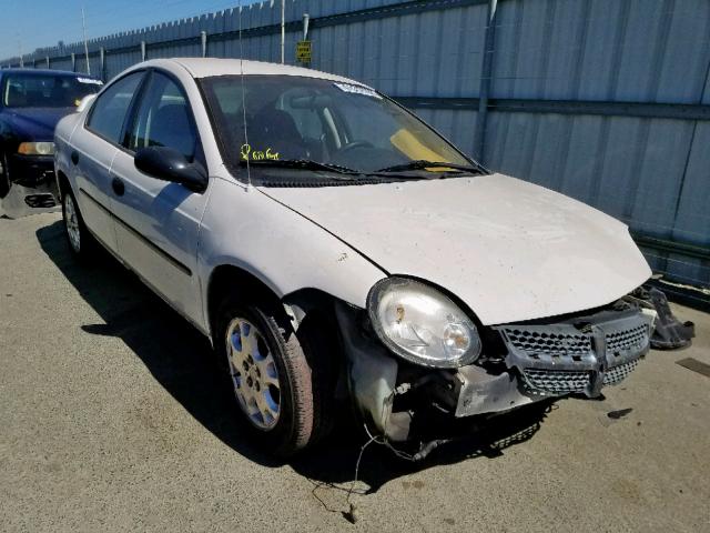 1B3ES26C03D175148 - 2003 DODGE NEON SE WHITE photo 1