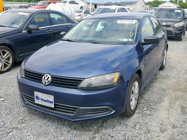 3VW2K7AJ2EM256080 - 2014 VOLKSWAGEN JETTA BASE 蓝色 照片 2