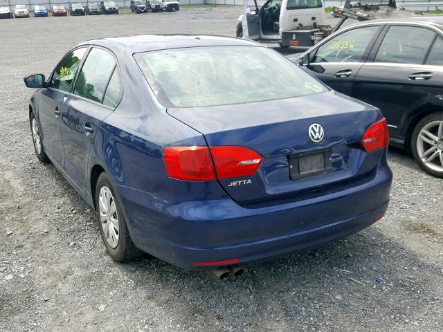 3VW2K7AJ2EM256080 - 2014 VOLKSWAGEN JETTA BASE 蓝色 照片 3