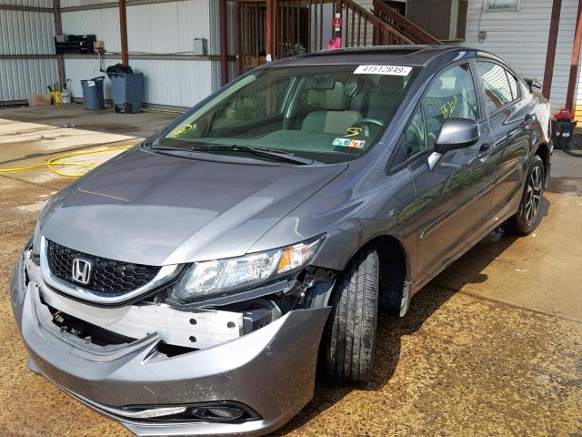 19XFB2F94DE252885 - 2013 HONDA CIVIC EXL ნაცრისფერი ფოტო 2