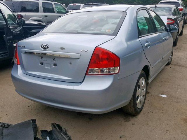 KNAFE121285497412 - 2008 KIA SPECTRA EX BLUE photo 4