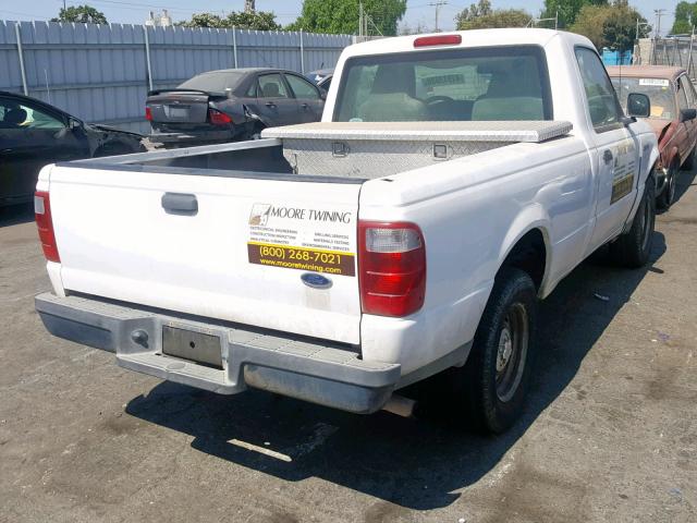 1FTYR10D05PB00678 - 2005 FORD RANGER WHITE photo 4