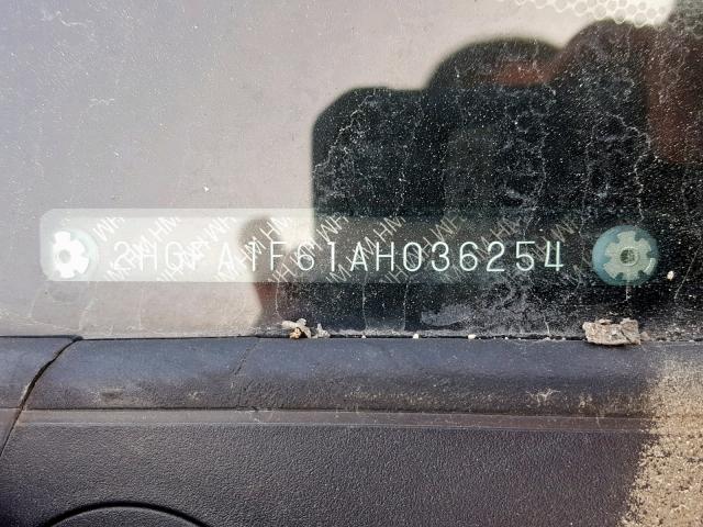 2HGFA1F61AH036254 - 2010 HONDA CIVIC LX-S Սպիտակ լուսանկար 10