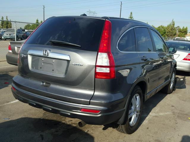 5J6RE4H77BL102411 - 2011 HONDA CR-V EXL GRAY photo 4