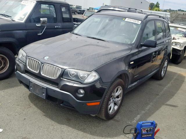 WBXPC93409WJ28275 - 2009 BMW X3 XDRIVE3 BLACK photo 2