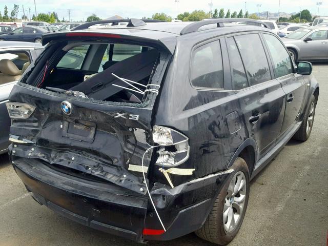 WBXPC93409WJ28275 - 2009 BMW X3 XDRIVE3 BLACK photo 4