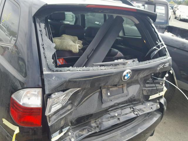 WBXPC93409WJ28275 - 2009 BMW X3 XDRIVE3 BLACK photo 9