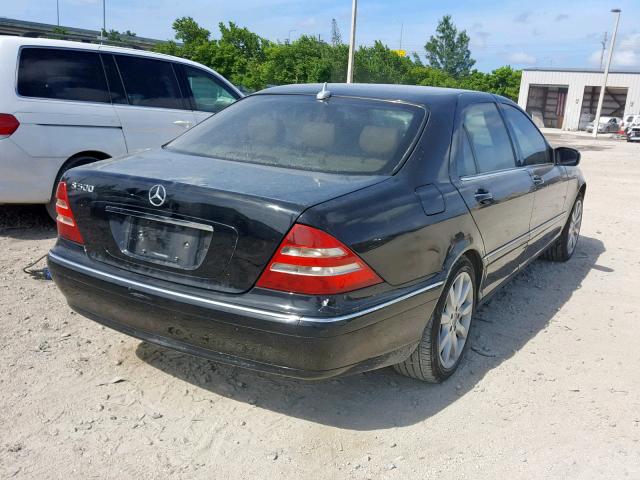 WDBNG75J6YA080047 - 2000 MERCEDES-BENZ S 500 BLACK photo 4