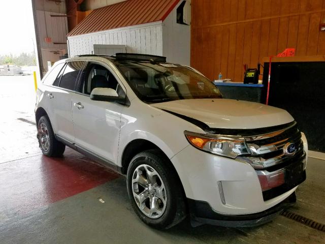 2FMDK3JC3DBE31843 - 2013 FORD EDGE SEL WHITE photo 1