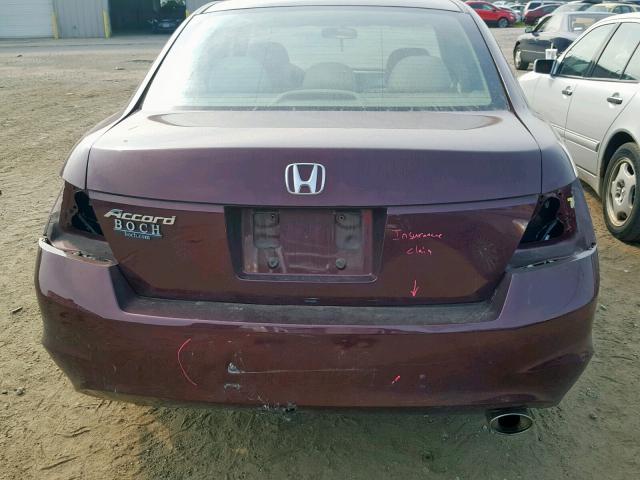 1HGCP2F46AA097961 - 2010 HONDA ACCORD LXP BURGUNDY photo 9