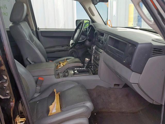 1J8HG48P07C547097 - 2007 JEEP COMMANDER BLACK photo 5