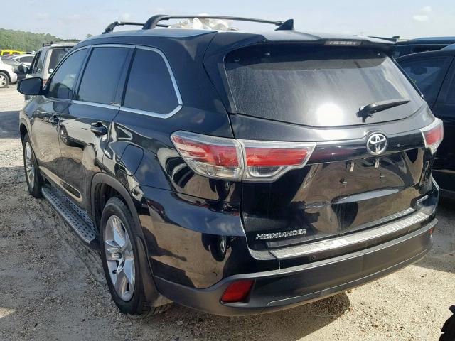 5TDYKRFH8GS183590 - 2016 TOYOTA HIGHLANDER BLACK photo 3