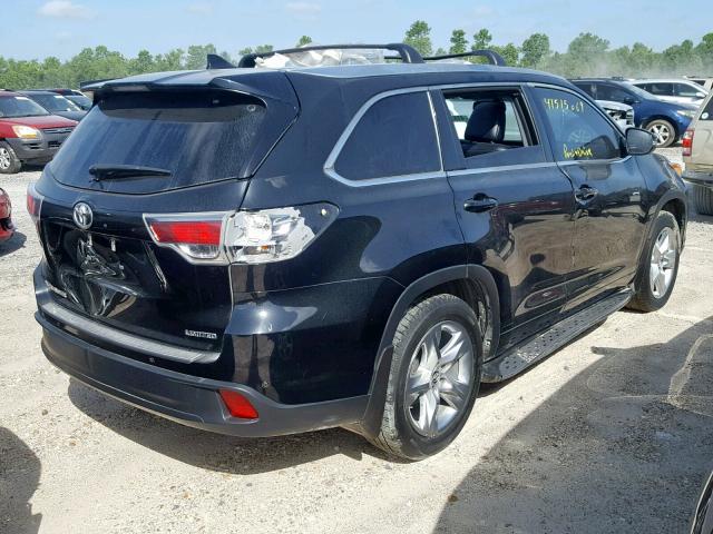 5TDYKRFH8GS183590 - 2016 TOYOTA HIGHLANDER BLACK photo 4