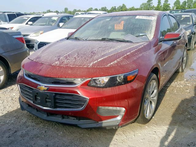 1G1ZE5SX3JF148554 - 2018 CHEVROLET MALIBU PRE MAROON photo 2