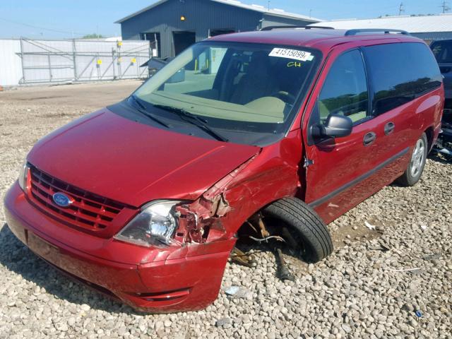 2FMZA51644BB31422 - 2004 FORD FREESTAR S RED photo 2