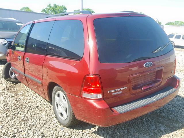 2FMZA51644BB31422 - 2004 FORD FREESTAR S RED photo 3