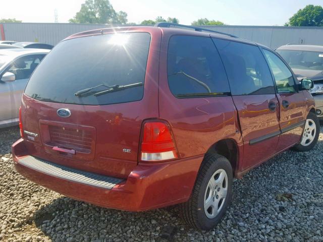 2FMZA51644BB31422 - 2004 FORD FREESTAR S RED photo 4