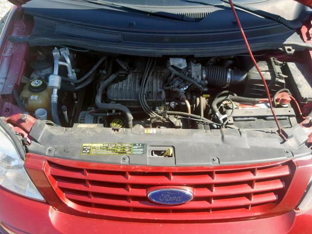 2FMZA51644BB31422 - 2004 FORD FREESTAR S RED photo 7