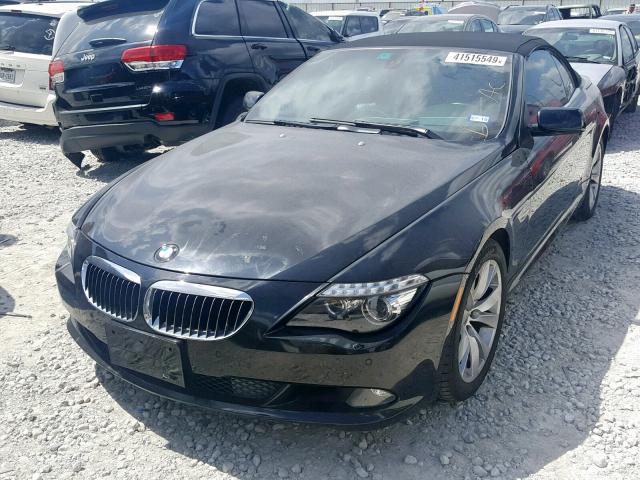 WBAEB53588CX61743 - 2008 BMW 650 I BLACK photo 2