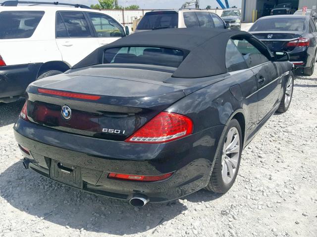 WBAEB53588CX61743 - 2008 BMW 650 I BLACK photo 4