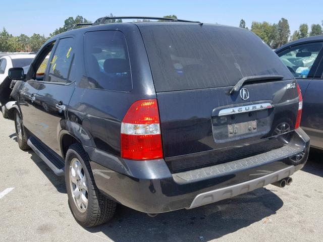 2HNYD18822H536190 - 2002 ACURA MDX TOURIN BLACK photo 3