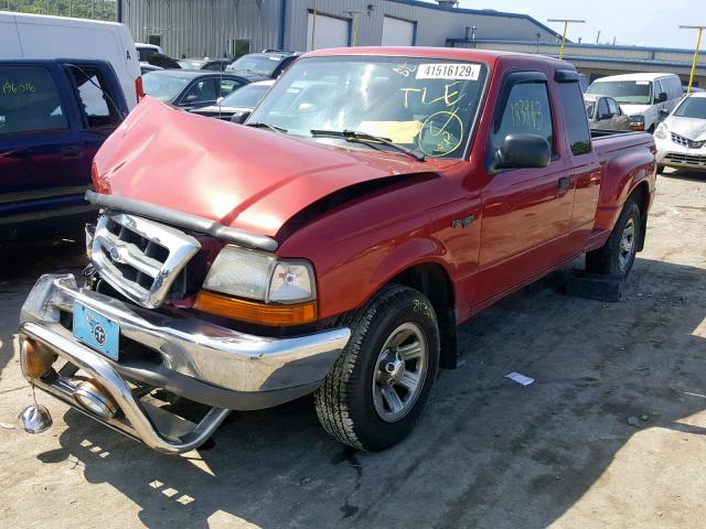 1FTYR14V9YTB33192 - 2000 FORD RANGER SUP RED photo 2