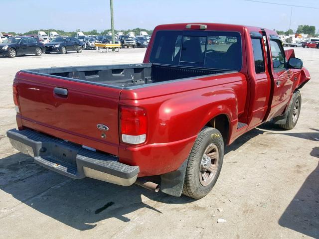 1FTYR14V9YTB33192 - 2000 FORD RANGER SUP RED photo 4