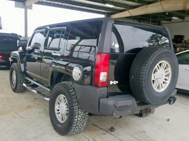 5GTDN13E278243040 - 2007 HUMMER H3 BLACK photo 3