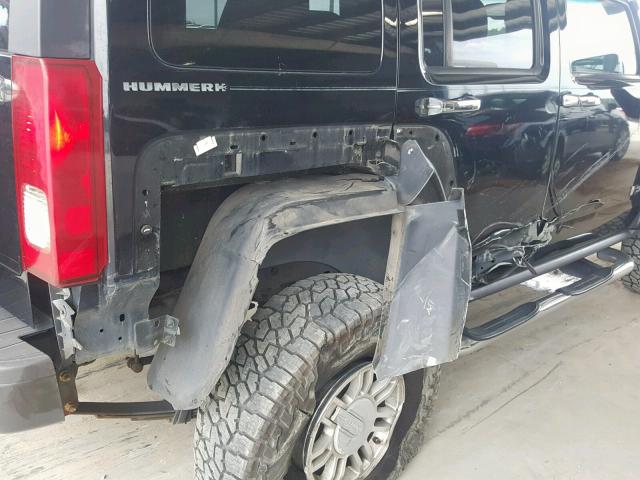 5GTDN13E278243040 - 2007 HUMMER H3 BLACK photo 9