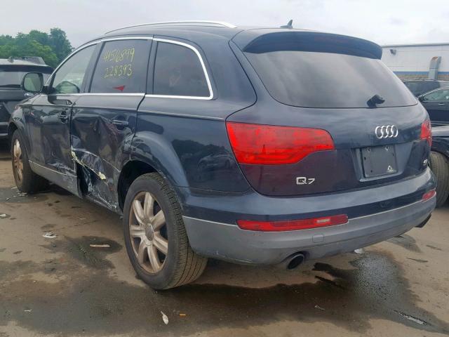 WA1AV74LX7D032132 - 2007 AUDI Q7 4.2 QUA BLUE photo 3