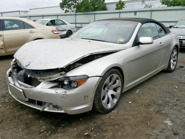 WBAEK73494B321808 - 2004 BMW 645 CI AUT SILVER photo 2