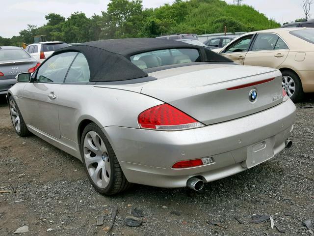 WBAEK73494B321808 - 2004 BMW 645 CI AUT SILVER photo 3