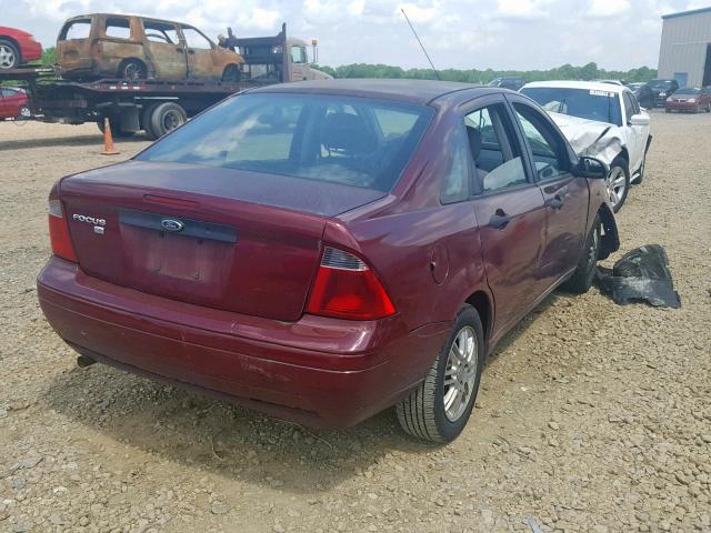 1FAFP34N47W160649 - 2007 FORD FOCUS ZX4 RED photo 4