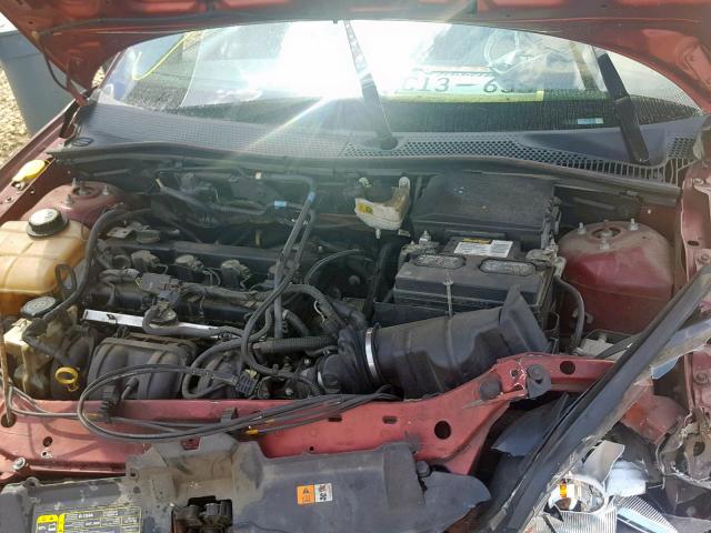 1FAFP34N47W160649 - 2007 FORD FOCUS ZX4 RED photo 7