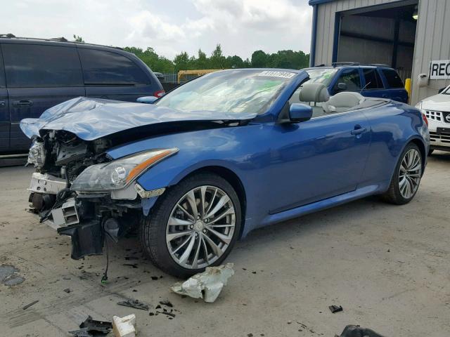 JN1CV6FE9BM950389 - 2011 INFINITI G37 BASE BLUE photo 2