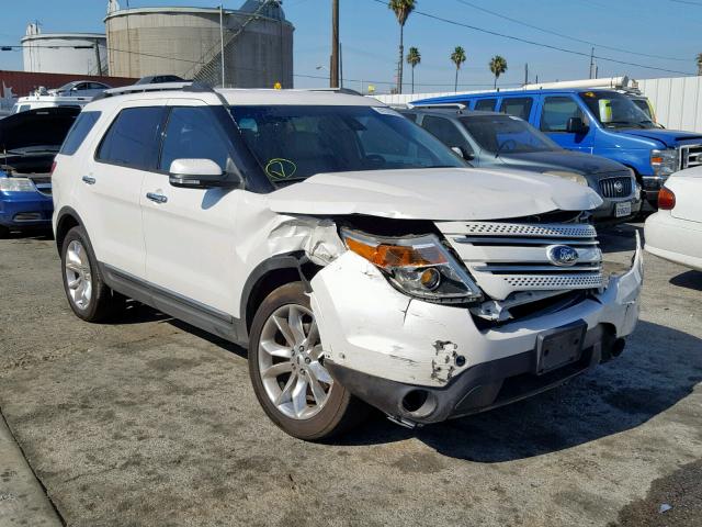 1FM5K8F89EGA75379 - 2014 FORD EXPLORER L WHITE photo 1