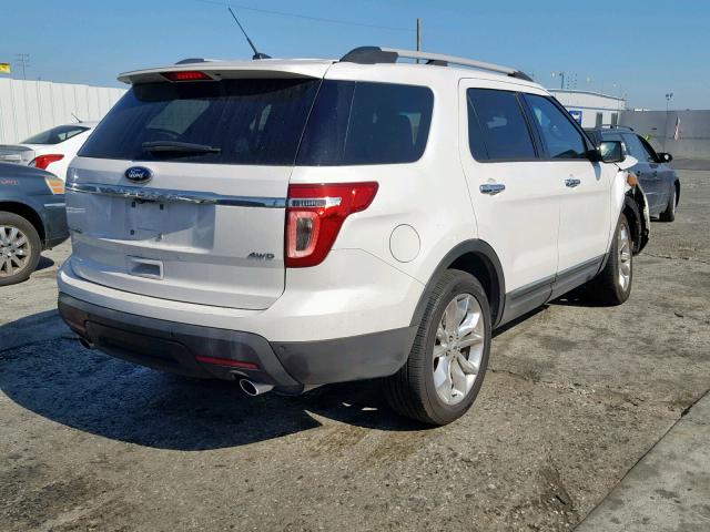 1FM5K8F89EGA75379 - 2014 FORD EXPLORER L WHITE photo 4