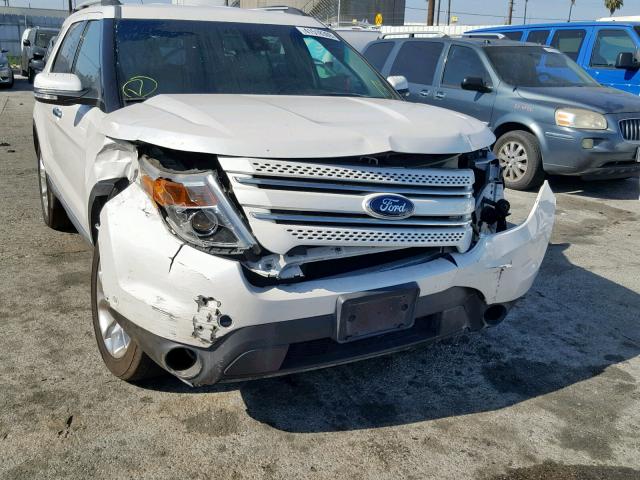 1FM5K8F89EGA75379 - 2014 FORD EXPLORER L WHITE photo 9