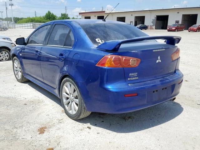 JA3AU86U28U031917 - 2008 MITSUBISHI LANCER GTS BLUE photo 3