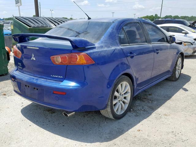 JA3AU86U28U031917 - 2008 MITSUBISHI LANCER GTS BLUE photo 4