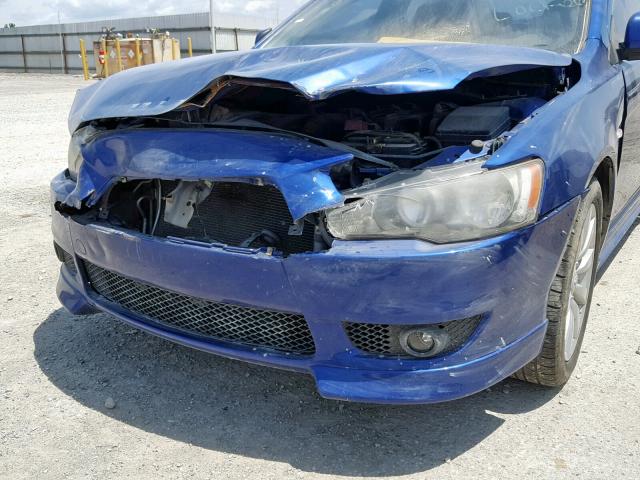 JA3AU86U28U031917 - 2008 MITSUBISHI LANCER GTS BLUE photo 9