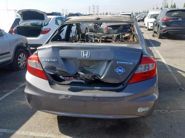 19XFB5F55CE001399 - 2012 HONDA CIVIC NATU GRAY photo 10