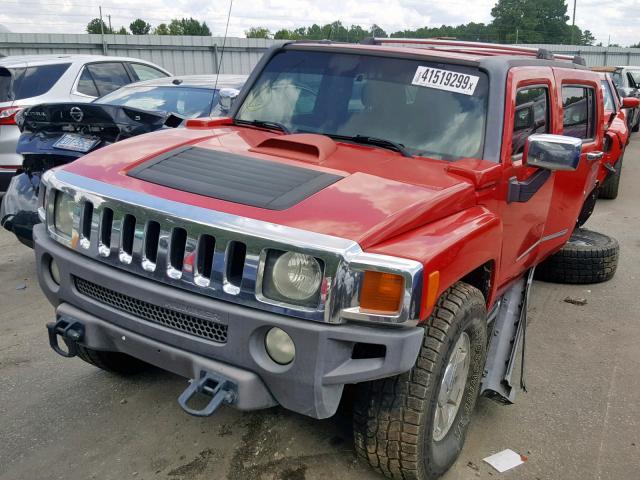 5GTDN136268141907 - 2006 HUMMER H3 RED photo 2