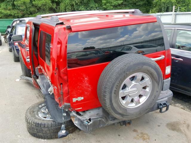 5GTDN136268141907 - 2006 HUMMER H3 RED photo 3