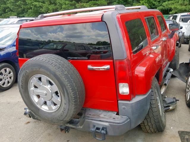 5GTDN136268141907 - 2006 HUMMER H3 RED photo 4