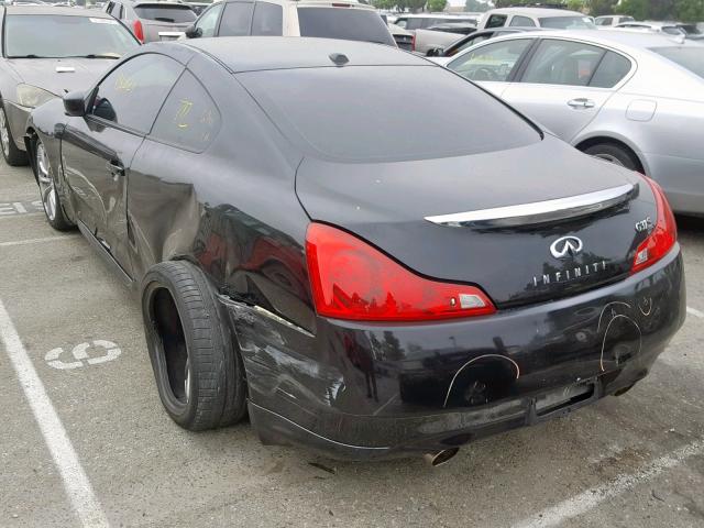 JNKCV64E39M604444 - 2009 INFINITI G37 BASE BLACK photo 3