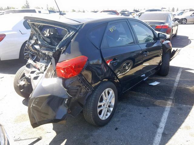 KNAFU5A23C5506695 - 2012 KIA FORTE EX BLACK photo 4