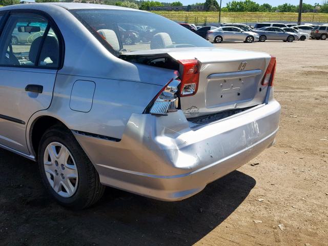 2HGES16314H560443 - 2004 HONDA CIVIC DX V SILVER photo 9