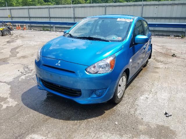 ML32A3HJ5FH058543 - 2015 MITSUBISHI MIRAGE DE BLUE photo 2