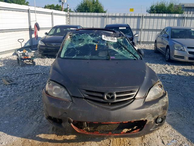 JM1BK143941115385 - 2004 MAZDA 3 HATCHBAC BLACK photo 9